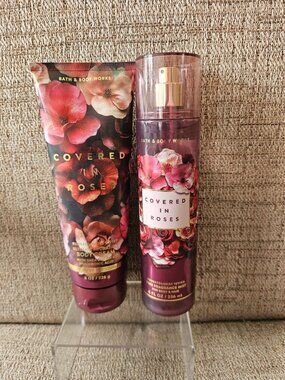 Bath & Body Works Covered in Roses Fragrance Mist & Body Cream Set | New